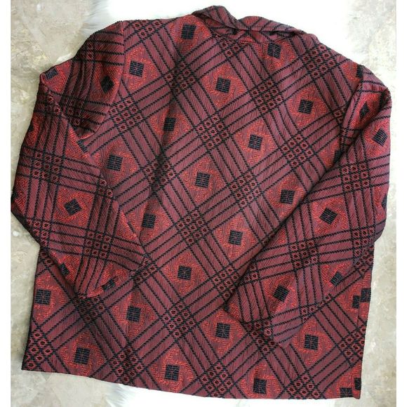 APPARENZA Black & Red Button Front Jacket Size XL - Picture 2 of 7